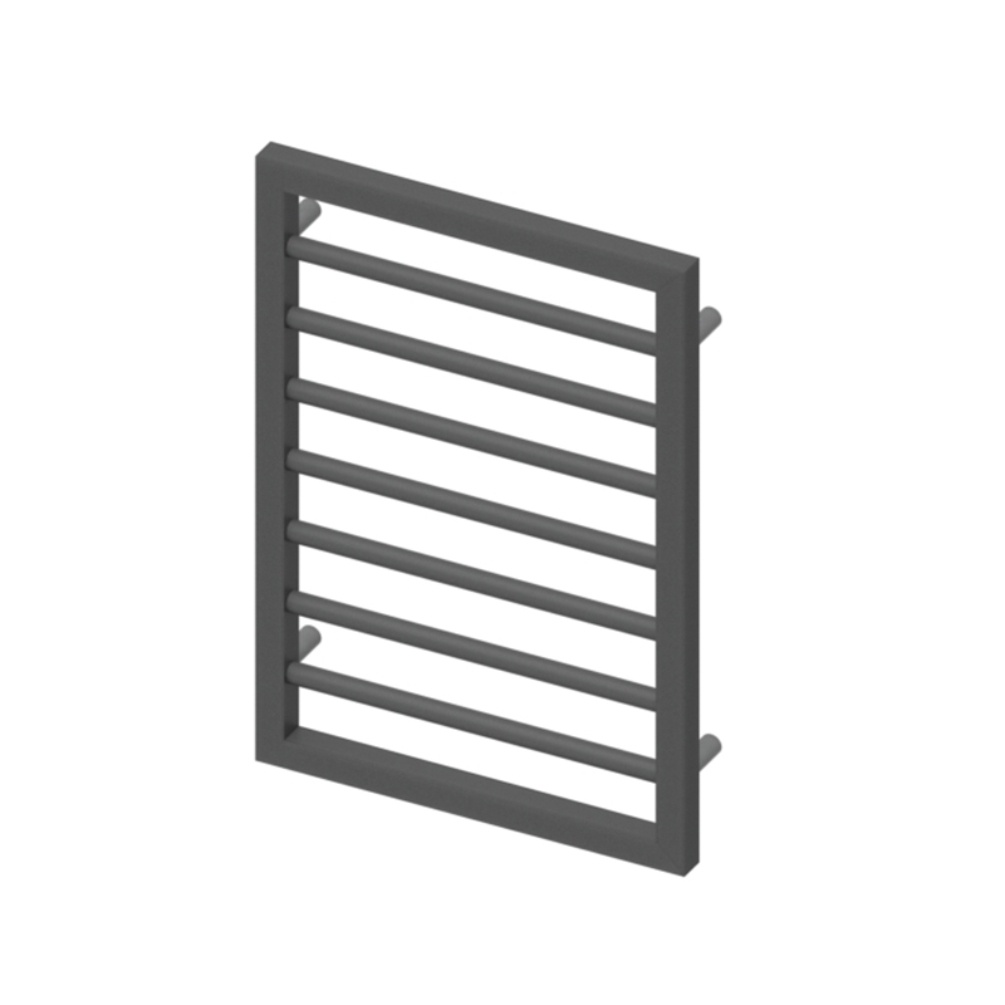 Product Cut out image of the Abacus Elegance Metro Textured Grey 450mm Towel Warmer